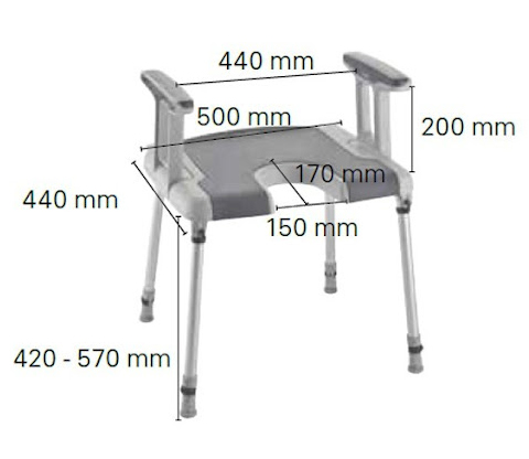 Tabouret de douche Aquatec Sorrento ADAM Orthopédie Matériel Médical